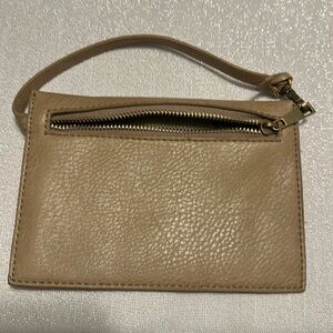 Anthropologie tan Faux Leather wristlet